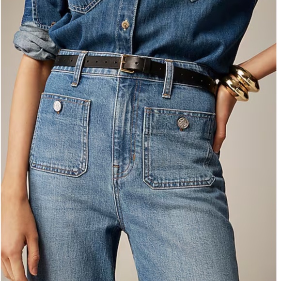 J CREW High-rise Sailor denim trouser in 1996 semi-stretch JEANS SIZE 34 - Picture 5 of 6